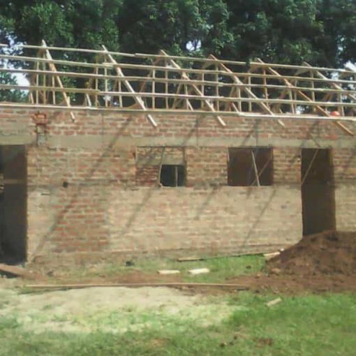 Roofing the orphanage class rooms block